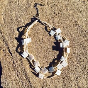 Delicate Mother of Pearl and Bead Necklace, 17", From a Boutique in Provence